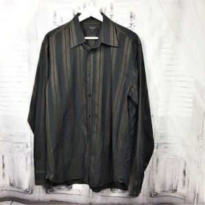 Ted Baker Long Sleeved Stripped Dress Shirt Top L